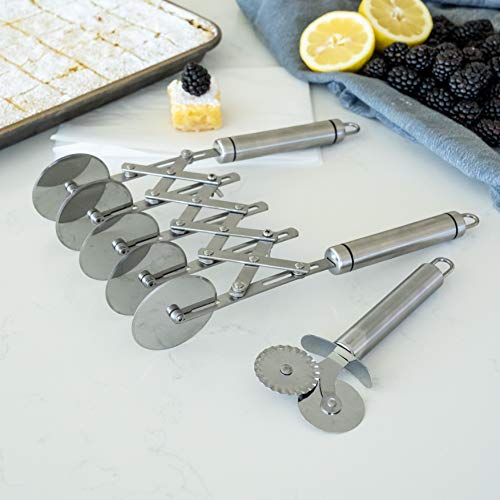 5 Wheel Pastry Cutter Pasta Cutter Set. Pasta Making Tool with
