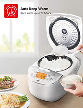 Load image into Gallery viewer, Toshiba TRCS01 Cooker 6 Cups Uncooked (3L) with Fuzzy Logic and One-Touch Cooking, Brown Rice, White Rice and Porridge