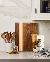 Load image into Gallery viewer, Large Multipurpose American Walnut Wood Cutting Board with Cherry/Maple Accents: 17x13x1.1in Reversible Charcuterie Board with Cracker Holder (Gift Box Included) by Sonder Los Angeles
