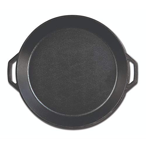  Lodge Seasoned Cast Iron Skillet with 2 Loop Handles - 17 Inch  Ergonomic Frying Pan: Home & Kitchen
