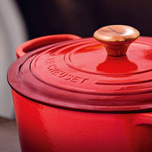 Load image into Gallery viewer, Le Creuset Signature Cast Iron Indigo 6.75-quart Round Wide Dutch Oven with Copper Knob