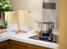 Load image into Gallery viewer, Natural Wood Pasta Drying Rack Stand Kitchen Noodle Dryer Rack Easy Storage Pasta Making Accessories