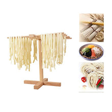 Load image into Gallery viewer, Natural Wood Pasta Drying Rack Stand Kitchen Noodle Dryer Rack Easy Storage Pasta Making Accessories