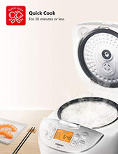 Load image into Gallery viewer, Toshiba TRCS01 Cooker 6 Cups Uncooked (3L) with Fuzzy Logic and One-Touch Cooking, Brown Rice, White Rice and Porridge