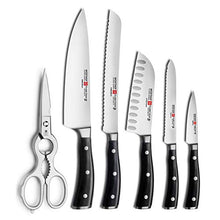 Load image into Gallery viewer, Wusthof Classic Ikon 7 Piece Walnut Slim Knife Block Set - Made in Germany