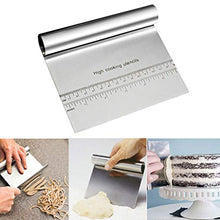 Load image into Gallery viewer, 2 Pcs Dough Cutters, Dough Bench Scraper for Baking Cake, Professional Stainless Steel Pizza Cutter for Pastry, Bread, Pasta