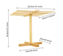 Load image into Gallery viewer, Natural Wood Pasta Drying Rack Stand Kitchen Noodle Dryer Rack Easy Storage Pasta Making Accessories