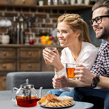 Load image into Gallery viewer, Hiware 1000ml Glass Teapot with Removable Infuser, Stovetop Safe Tea Kettle, Blooming and Loose Leaf Tea Maker Set