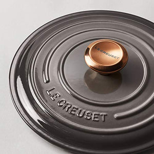 Le Creuset Signature Cast Iron Indigo 6.75-quart Round Wide Dutch Oven with Copper Knob