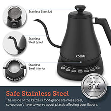 Load image into Gallery viewer, COSORI Electric Gooseneck Kettle with 5 Variable Presets, Pour Over Coffee Kettle &amp; Tea Kettle, 100% Stainless Steel Inner Lid &amp; Bottom,