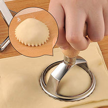 Load image into Gallery viewer, Ravioli Cutter Maker Stamp,Stainless Steel Ravioli Mold Set with 3 Ravioli Stamps and Ergonomic Wooden Handle for Ravioli,Pasta,Dumplings Lasagna