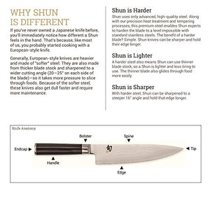 Shun Premier Nakiri Knife, 5.5 Inch Tsuchime Finished Blade, Wood Handle, TDM0742, Black
