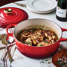 Load image into Gallery viewer, Le Creuset Signature Cast Iron Indigo 6.75-quart Round Wide Dutch Oven with Copper Knob