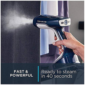 Rowenta DR8120 X-Cel Handheld Garment and Fabric Steamer Stainless Steel Heated Soleplate with 2 Steam Options, 1600-Watts, White