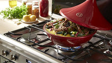 Load image into Gallery viewer, Emile Henry Made In France Flame Tagine, 3.7 quart, Burgundy