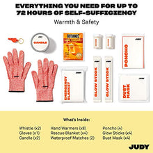 Load image into Gallery viewer, JUDY Emergency Preparedness Kit in Bin - Emergency Preparedness Bin with Tools for Safety &amp; Warmth, First Aid, and Food &amp; Water - The Safe, Extra Large Size