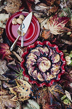 Load image into Gallery viewer, Emile Henry Made in France Ruffled Pie Dish 10.5" X2.5", 10.5" by 2.5", Burgundy Red