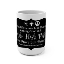 Load image into Gallery viewer, Black and White Make Fresh Pasta Mug 15oz