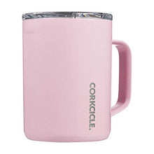 Load image into Gallery viewer, Corkcicle 16oz Coffee Mug - Triple-Insulated Stainless Steel Cup with Handle (Rose Quartz)