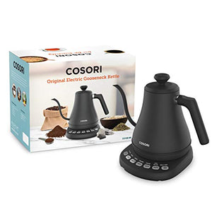 COSORI Electric Gooseneck Kettle with 5 Variable Presets, Pour Over Coffee Kettle & Tea Kettle, 100% Stainless Steel Inner Lid & Bottom,