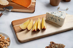 Villa Acacia Wooden Cheese Board and Bread Board, Classic Design - 17 x 6 Inch