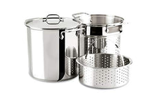 Load image into Gallery viewer, All-Clad E796S364 Specialty Stainless Steel Dishwasher Safe 12-Quart Multi Cooker Cookware Set, 3-Piece with 1 lid, Silver