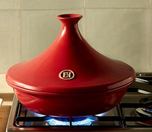 Load image into Gallery viewer, Emile Henry Made In France Flame Tagine, 3.7 quart, Burgundy