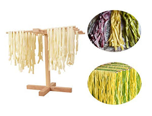 Natural Wood Pasta Drying Rack Stand Kitchen Noodle Dryer Rack Easy Storage Pasta Making Accessories