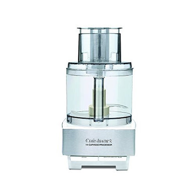 Cuisinart DFP-14BCWNY 14-Cup Food Processor, Brushed Stainless Steel, White