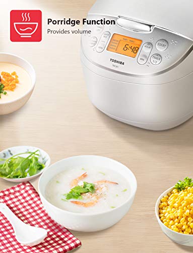 Toshiba Rice Cooker Trcs01 6 Cups (3L) with Fuzzy Logic and One-Touch  Cooking