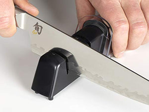 Shun TDM0706 Premier Chef's Knife, 8-Inch & Kai Diamond and Ceramic Retractable Knife Sharpener (Bundle)