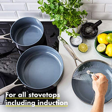 Load image into Gallery viewer, GreenPan Valencia Pro Hard Anodized Induction Safe Healthy Ceramic Nonstick Gray Cookware Pots and Pans Set, 4-Piece