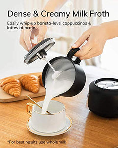AEVO Detachable Milk Frother Machine, Automatic Electric Milk Warmer & Foam Maker [4 Modes] [Dishwasher-Safe Pitcher] [Independent Heating & Frothing] for Lattes, Cappuccinos, and Hot Chocolate