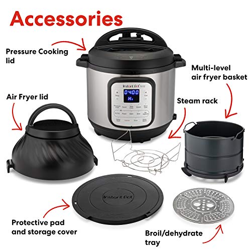 Instant Pot Duo Crisp 11 in 1 Air Fryer Pressure Cooker 8 Qt Roast Bake -  NEW 857561008842