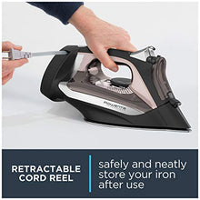 Load image into Gallery viewer, Rowenta DW2459 Access Steam Iron with Retractable Cord and Stainless Steel Soleplate, Black