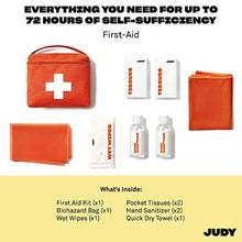 Load image into Gallery viewer, JUDY Emergency Preparedness Kit in Bin - Emergency Preparedness Bin with Tools for Safety &amp; Warmth, First Aid, and Food &amp; Water - The Safe, Extra Large Size