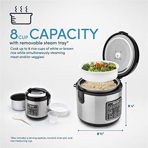 Aroma 20 cup 5 quart 8 in 1 multi cooker rice slow steamer cake pot
