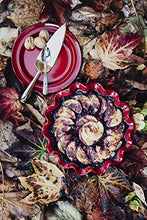 Load image into Gallery viewer, Emile Henry Made in France Ruffled Pie Dish 10.5&quot; X2.5&quot;, 10.5&quot; by 2.5&quot;, Burgundy Red