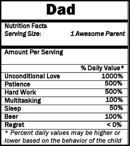 shopinthekitchenwithdana,Dad Nutritional Value Label 20 oz. Tumbler